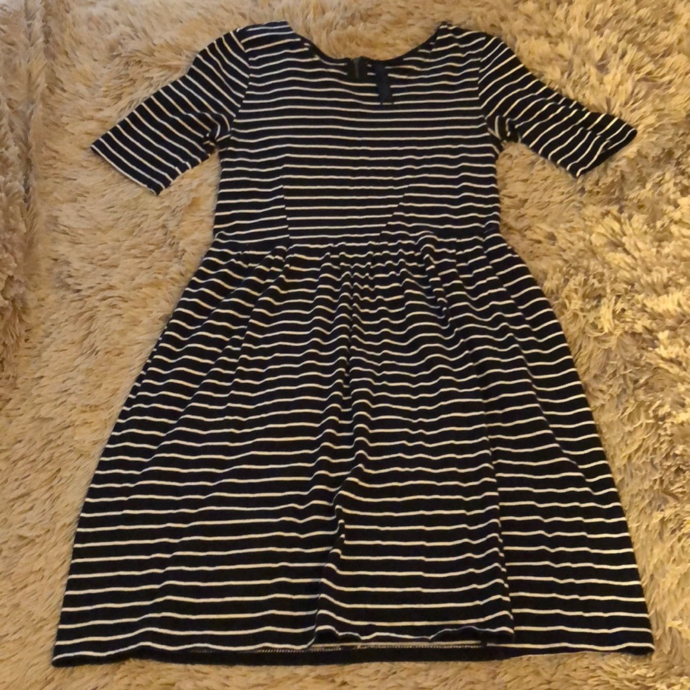 Black striped dress